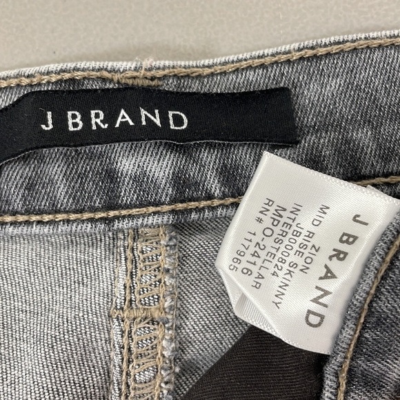 J BRAND JEANS Grey Denim Skinny Mid Rise Size 26 - Picture 7 of 12